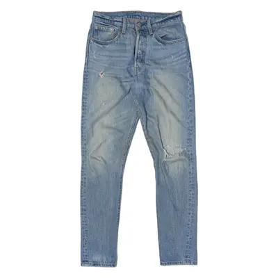 LEVI'S 501S Jeans Distressed Blue Denim Skinny Straight Womens W26 L32