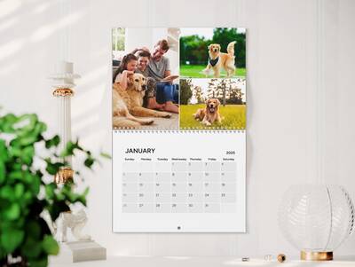 2025 Custom Photo Calendar, Personalized 2025 Photo Wall Calendar, Custom Picture Calendar
