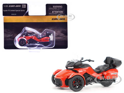 Can-Am Spyder F3 Limited Special Series 3-Wheel Motorcycle Viper Red 1/32 Diecast Model by BRP Models