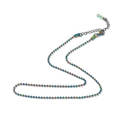 Ion Plating(IP) 304 Stainless Steel Ball Chain Necklace for Men Women