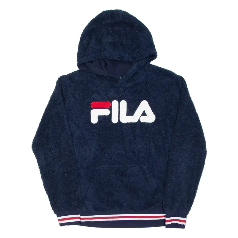 FILA Teddy Fleece Boys Blue Hoodie 14-15Y