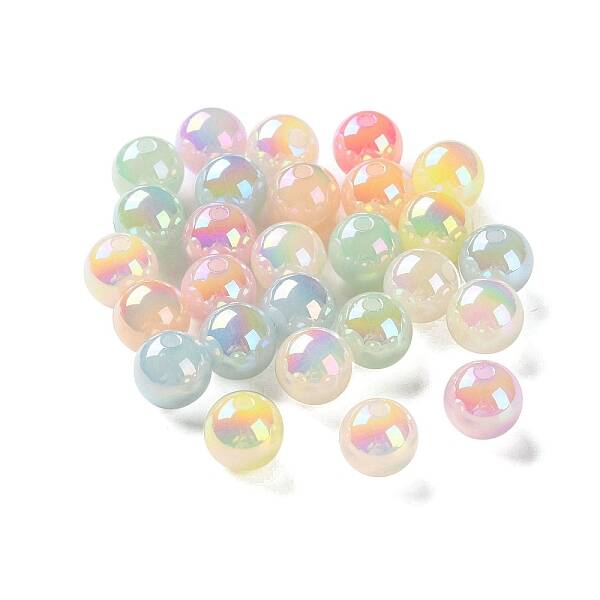 Opaque UV Plating Acrylic Mood Beads