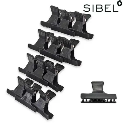 Sibel butterfly clamps croco s black 12 pieces