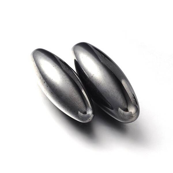 Magnetic Synthetic Hematite Oval Beads