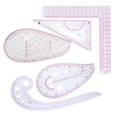 Tailor Measuring Ruler Kit, 3pcs/4pcs/5pcs DIY Tailor Sewing Drawing Quilting Tools for Clothing Patchwork Cutting Craft