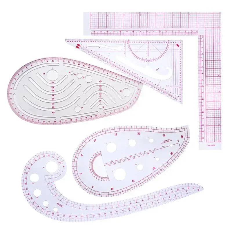 Tailor Measuring Ruler Kit, 3pcs/4pcs/5pcs DIY Tailor Sewing Drawing Quilting Tools for Clothing Patchwork Cutting Craft