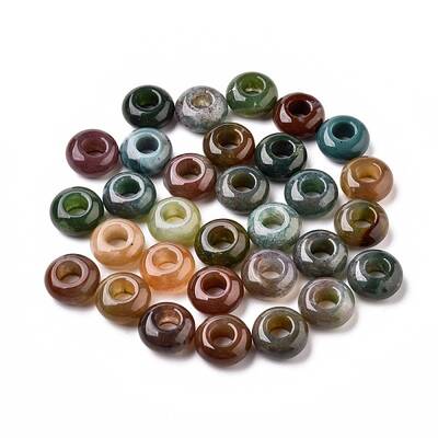 Natural Indian Agate European Beads