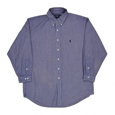 Yarmouth Ralph Lauren Checked Shirt - XL Blue Cotton