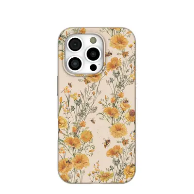 Seashell Vintage Bee iPhone 16 Pro Case