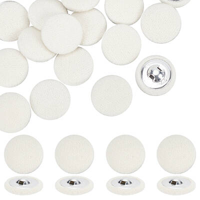 20Pcs Cloth with Aluminum Base Buttons