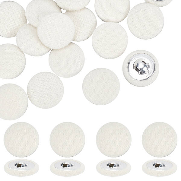 20Pcs Cloth with Aluminum Base Buttons