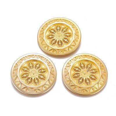Tibetan Style Alloy Flat Round Big Pendants