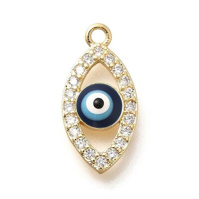 Brass Micro Pave Cubic Zirconia Pendants