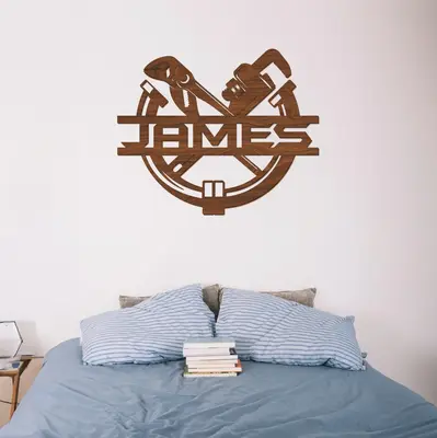 Plumbing Wood Name Sign