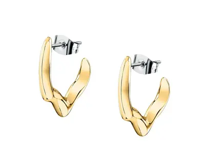 Trussardi Graziosi Orecchini A Cerchio Placcati In Oro T-Design Tjaxa05