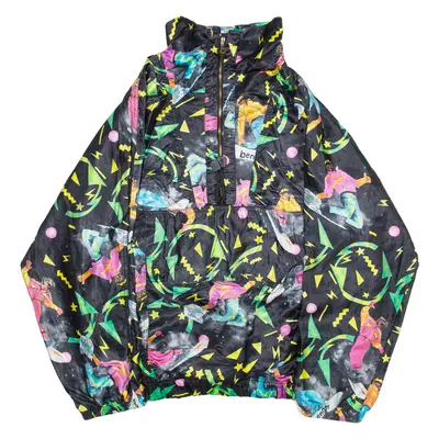BENGER Womens Pullover Jacket Black Crazy Pattern XL
