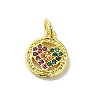 Real 18K Gold Plated Brass Pave Cubic Zirconia Pendants