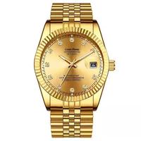 Louis poetry Golden Log High-end luxury business watch, fashionable men's fully automatic waterproof mechanical watch