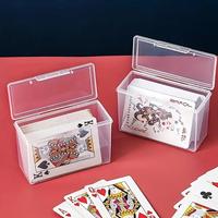 Card Storage Box, 2 Counts Clear Card Game Card Display Box, Poker Storage Box for Home Office, Office Accessories,  Room Acc...