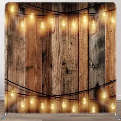 Aperturee Old Wood Texture Fabric Backdrop For Party Decor - Aperturee