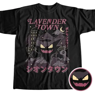 Lavender Town Legends T-shirt - 90s Anime Phantom, Ghostly Gengar, Sweatshirt, Japanese Game Icon, Gift For Fan ghostly genga...