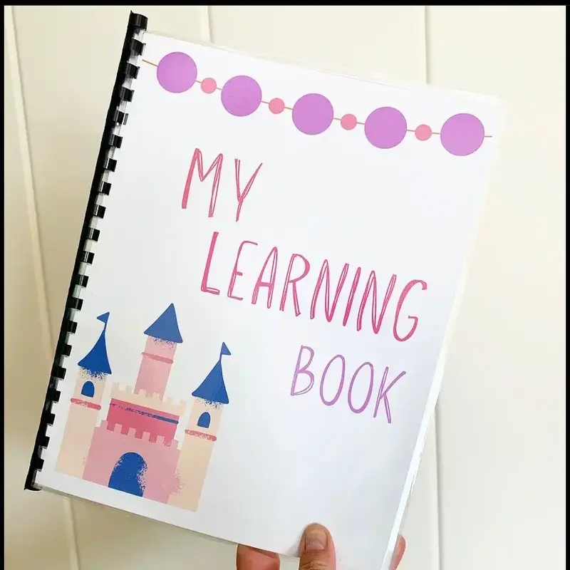 Pre-K Princess learning activity book, Preschool learning book , Kindergarten busy book