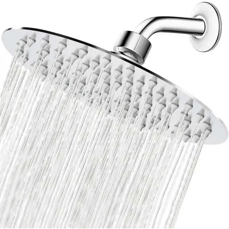 Stainless Steel Shower Head, 1 Count High Pressure Handheld Shower Heads, Portable Ultra-thin Bathroom Shower Equipment, Gift...