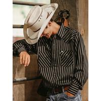 Men's Ely Cattleman Pro Long Sleeve Stripe Vented Western Shirt