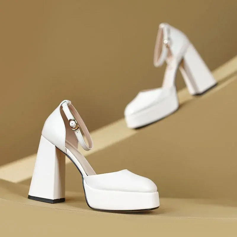 CHIKO Deandrea Square Toe Block Heels Pumps Shoes