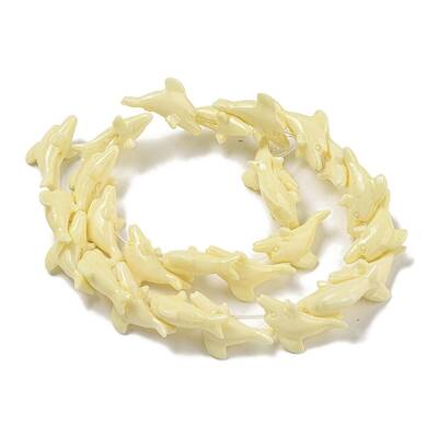 Synthetic Coral Carved Beads Strands