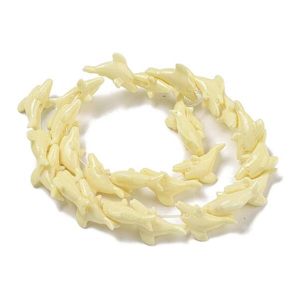 Synthetic Coral Carved Beads Strands