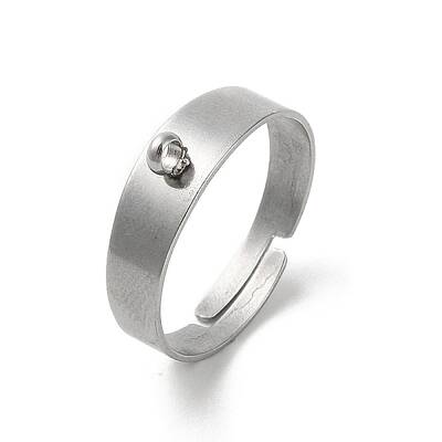 Non-Tarnish 304 Stainless Steel Open Cuff Rings Findings