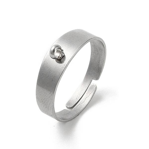 Non-Tarnish 304 Stainless Steel Open Cuff Rings Findings
