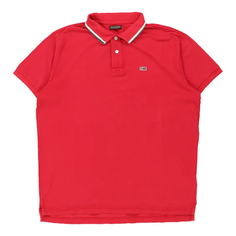 Napapijri Polo Shirt - 2XL Red Cotton