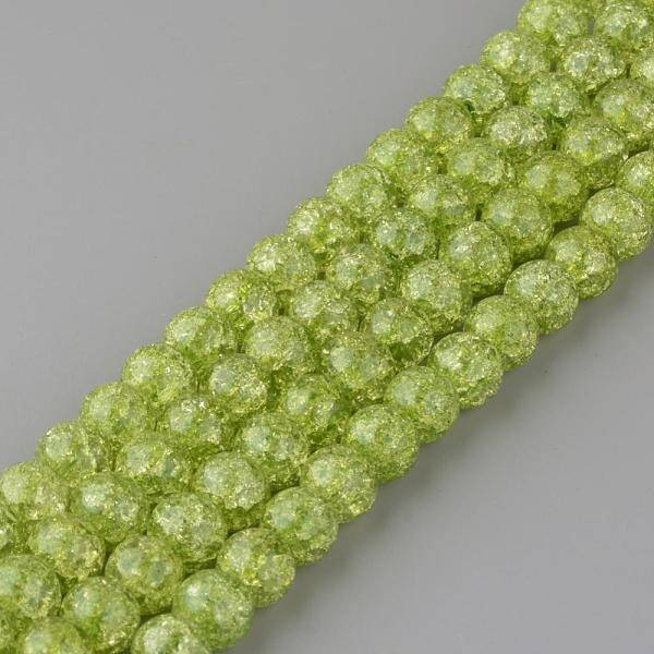 Synthetic Crackle Quartz Beads Strands