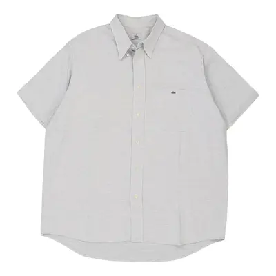 Lacoste Short Sleeve Shirt - 2XL Blue Cotton