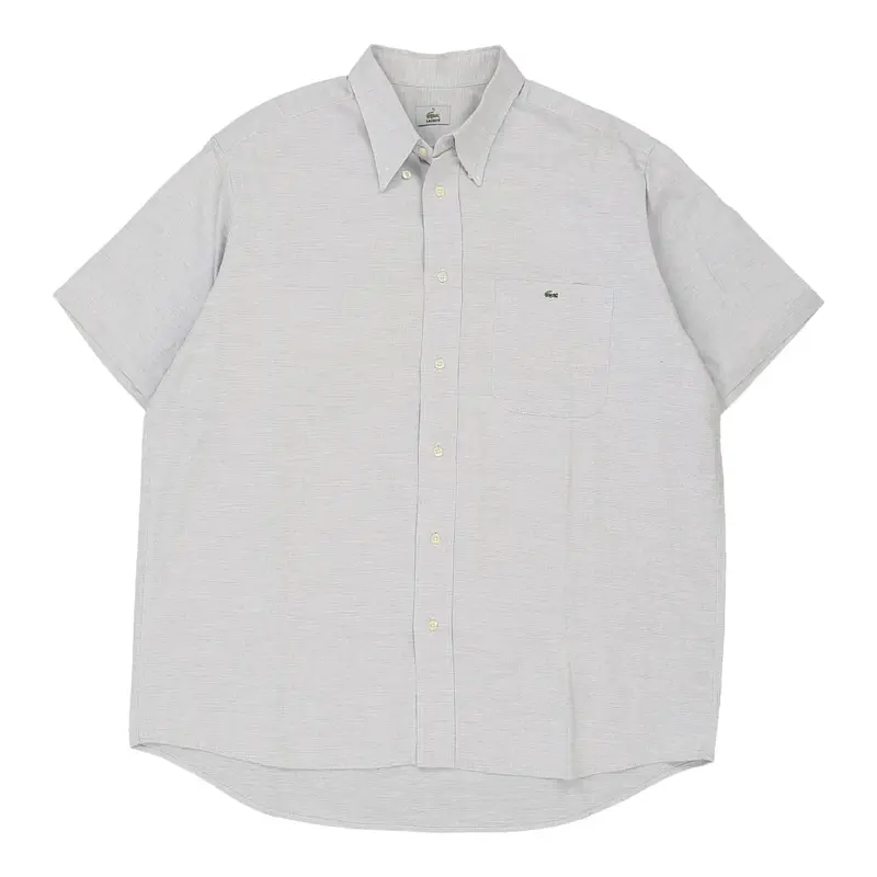 Lacoste Short Sleeve Shirt - 2XL Blue Cotton