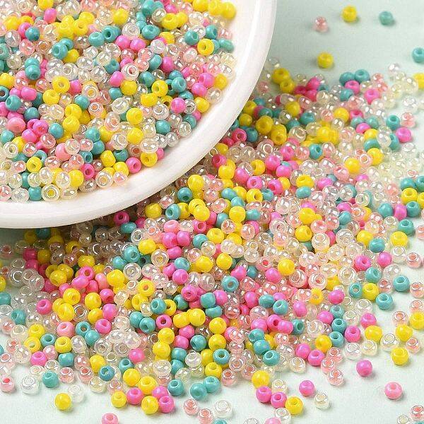 Opaque Colours Luster Glass Seed Beads