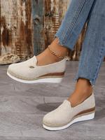 Women's Fashionable Wedge Shoes, Platform Wedge Shoes, Lightweight Casual Comfortable Espadrilles for Daily Wear, Female All-...