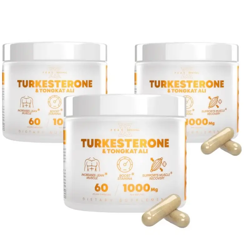 Peak Revival X Turkesterone 1000MgCapsulesSupplementNaturalFitnessHealthcare MuscleTongkatAlistrengthRecoveryStamina rapid mu...