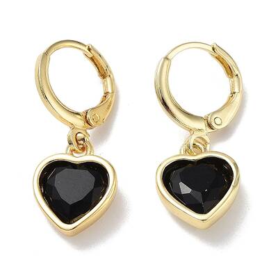 Real 18K Gold Plated Brass Dangle Leverback Earrings