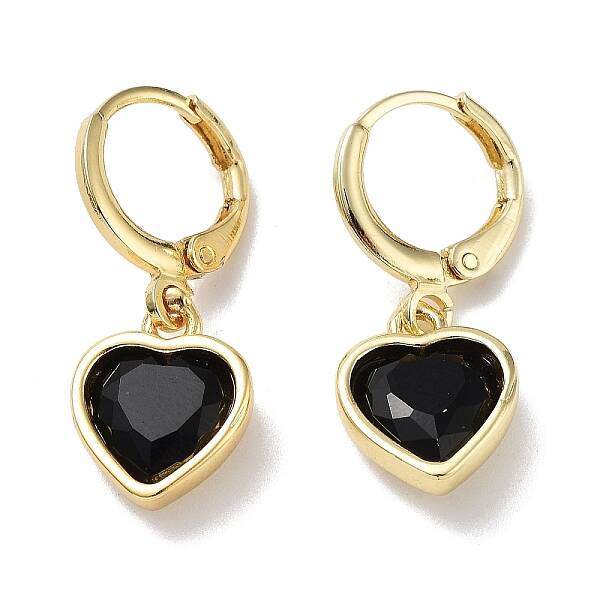 Real 18K Gold Plated Brass Dangle Leverback Earrings