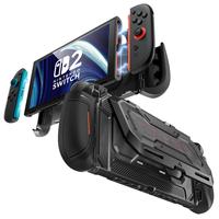 Mumba Dockable for Nintendo Switch 2 Case with Flip Stand, [Titan] Ergonomic Switch 2 Grip Protective Cover Holds 5 Game Card...