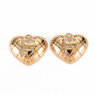 Brass Micro Pave Clear Cubic Zirconia Pendants