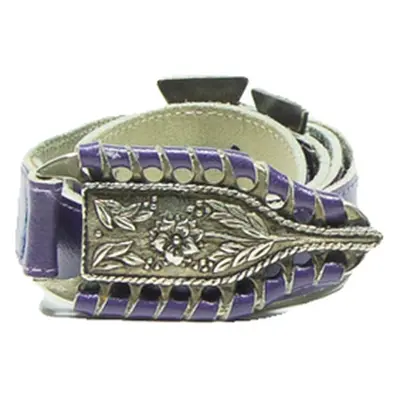 Womens Belt Purple Faux Leather 38