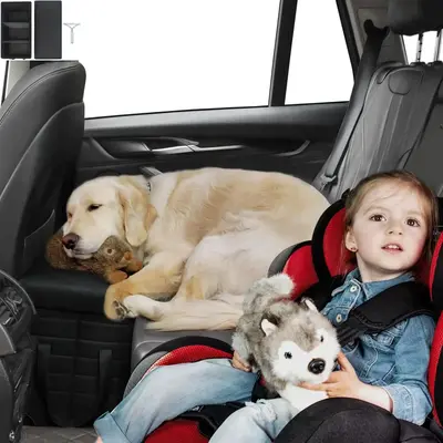 Car Back Seat Extender for Large Dogs up to 200lbs,Dog Car Back & Front Seat Extender with Storage,Pets Can to Have The Whole...