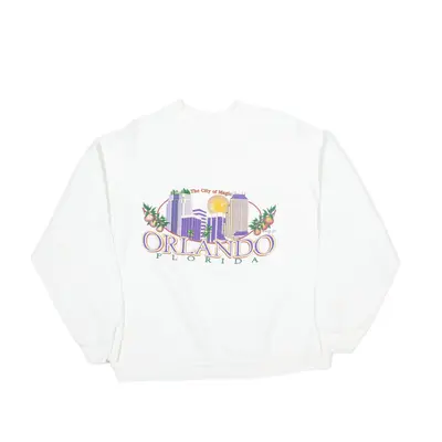 The City Of Magic Orlando Sweatshirt White 90s Mens L