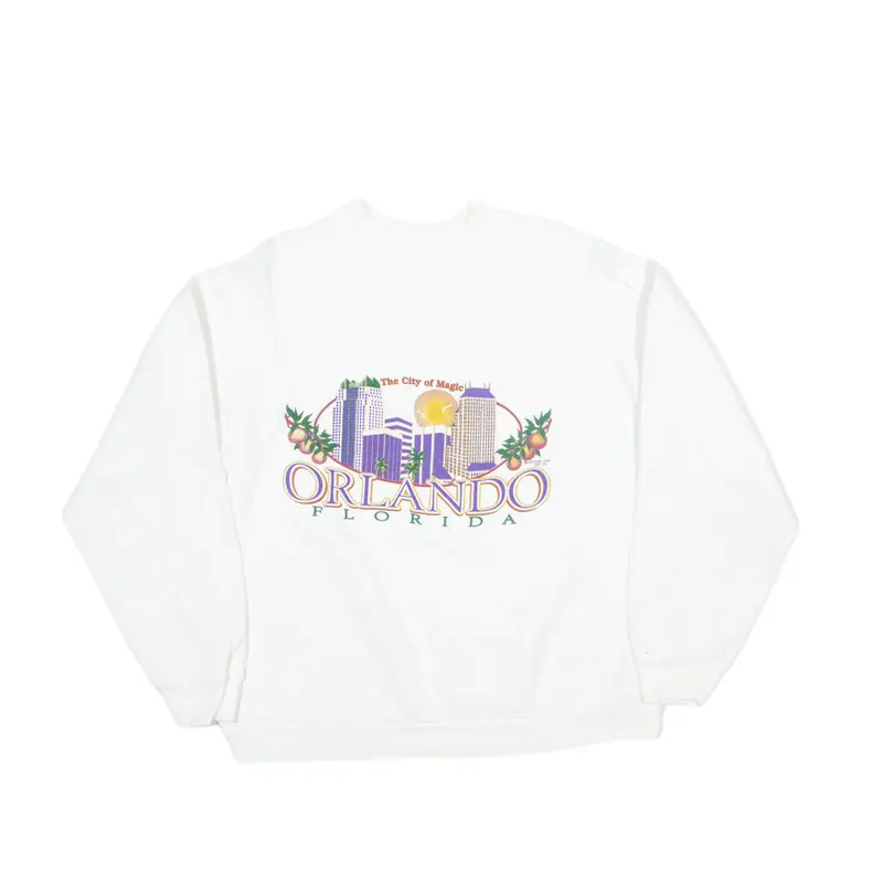 The City Of Magic Orlando Sweatshirt White 90s Mens L