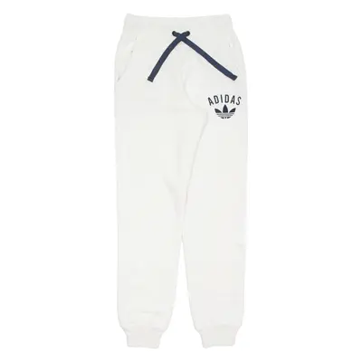 ADIDAS Womens Joggers Beige Tapered UK 6 W25 L30