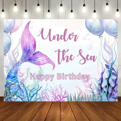 Under The Sea Mermaid Girls Backdrop for Birthday - Aperturee
